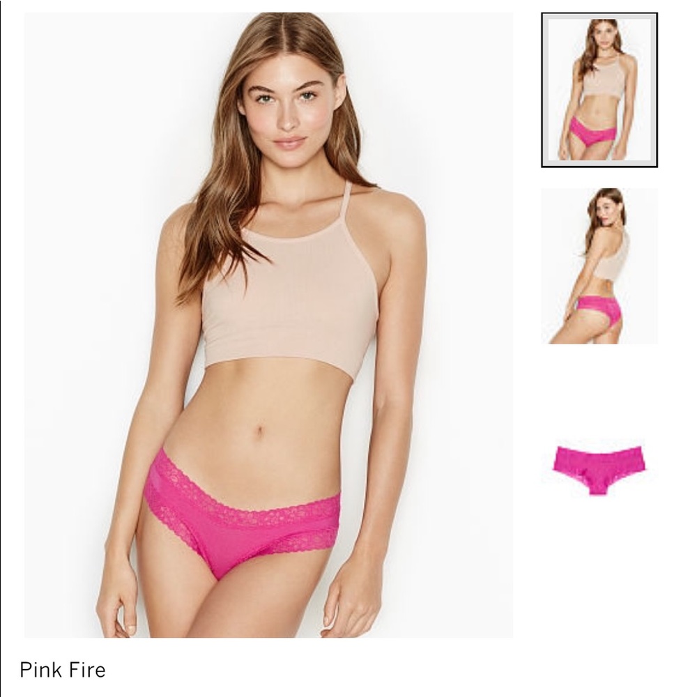 $8 or 5/$24 Stretch Cotton Lace Waist Cheeky Panty